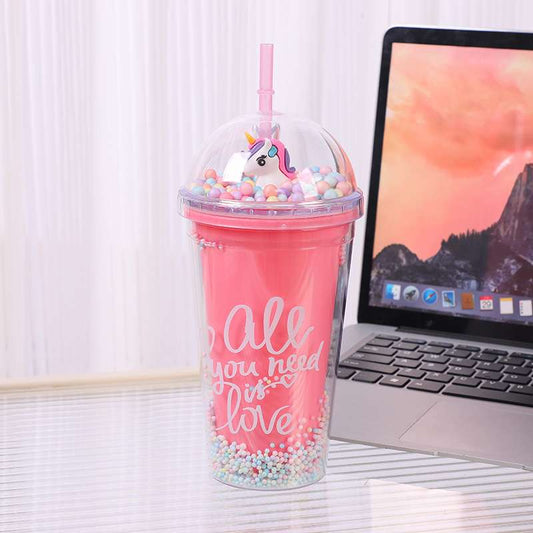 Unicorn Asthetic Sippy Cup - Pink