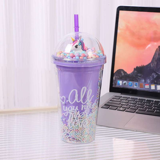 Unicorn Asthetic Sippy Cup - purple