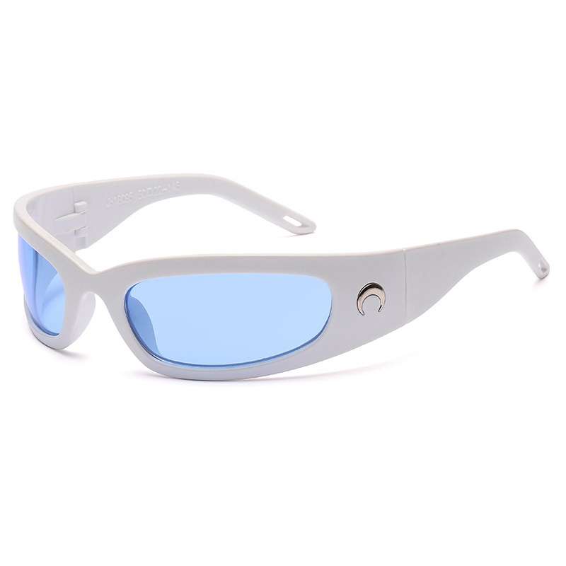 Moon Blue y2k Millennium Wind Moon Crescent Sunglasses