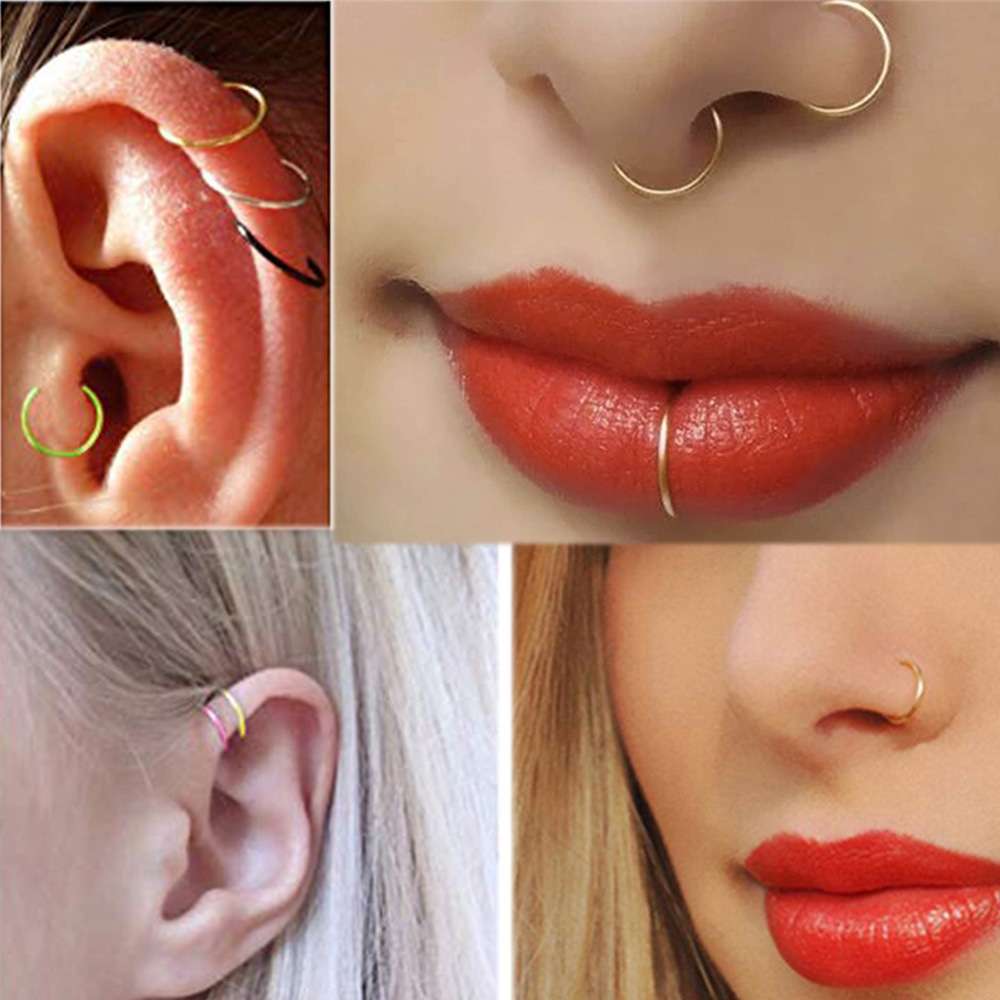 Multi color 40pcs  Nose and earrings