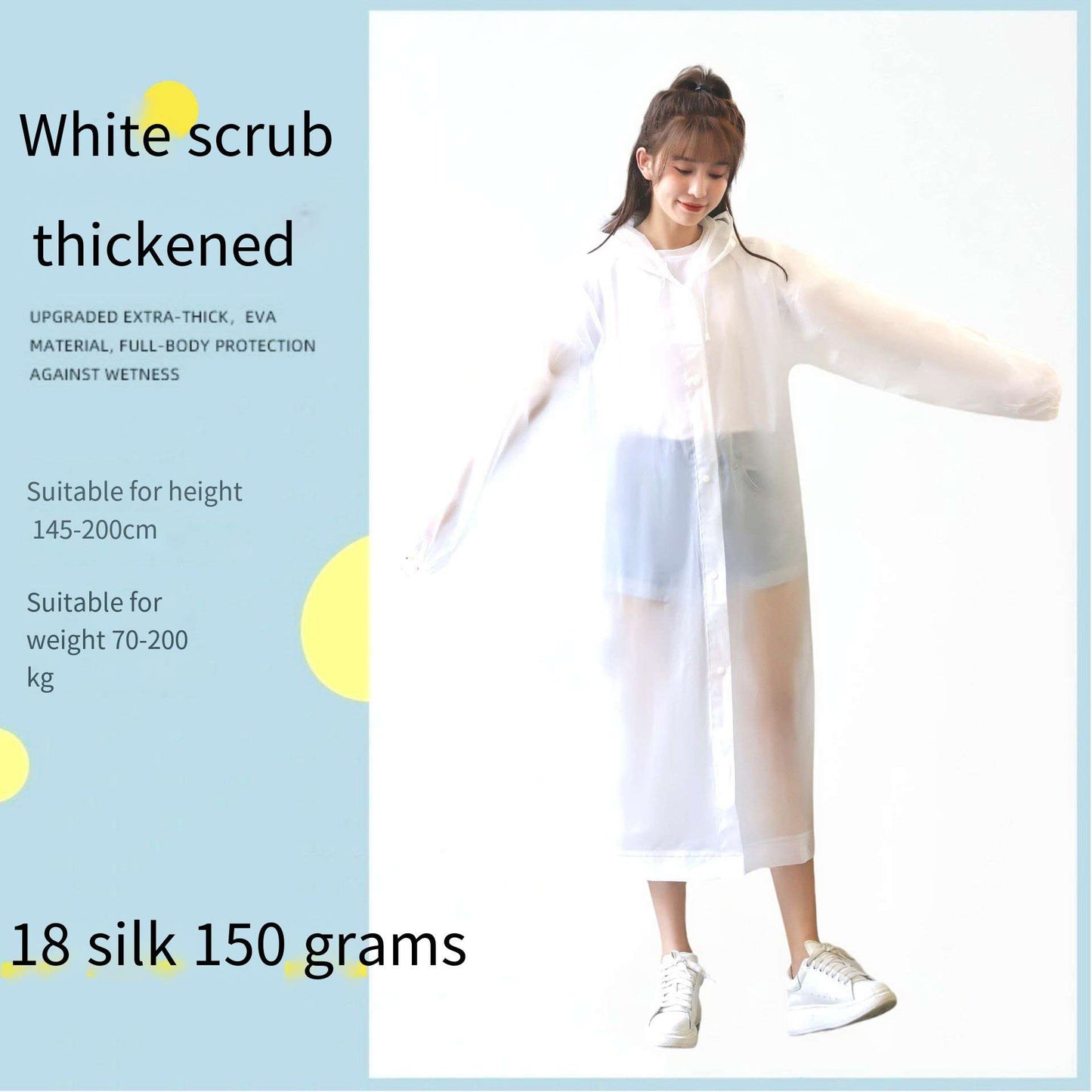 Adult rain coat white