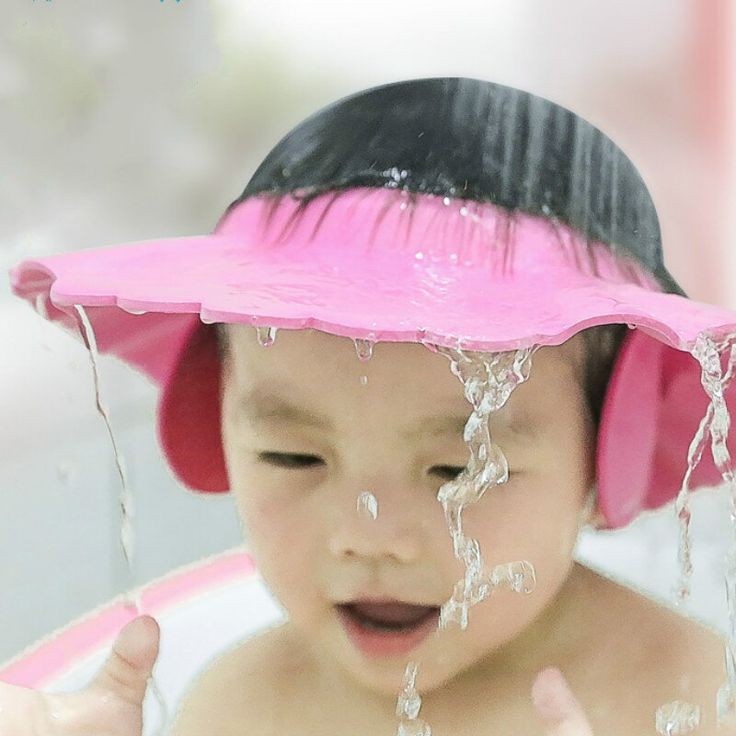 Pink Adjustable baby shower cap