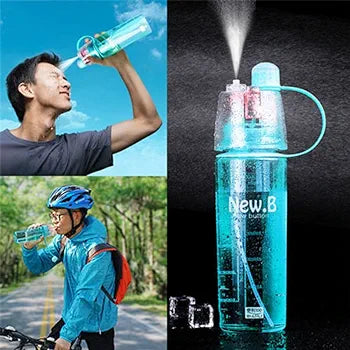 Water bottle with spray