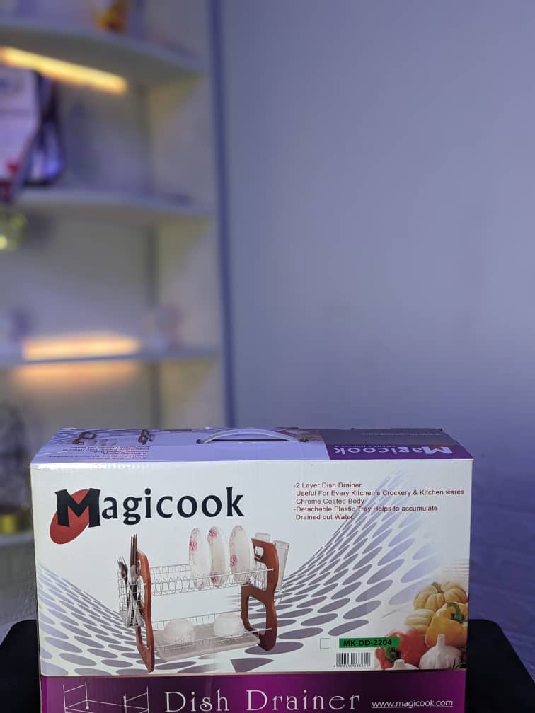 Magic cook Dish Rack with Akaị wood Stand