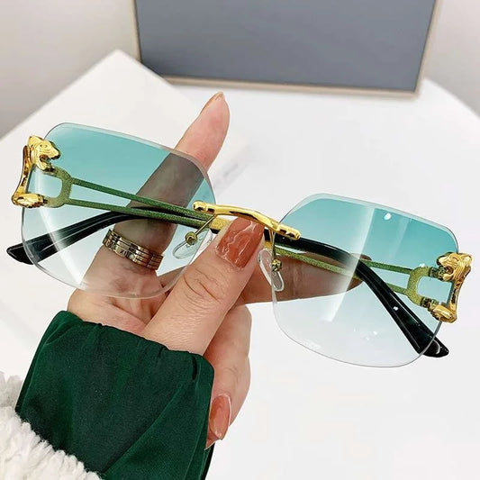 Leopard sunglasses (green)
