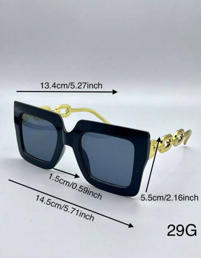 Black Beverly Hills Gold lock frame glasses