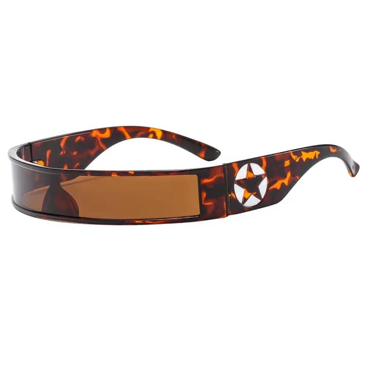 Animal print Futurism cop glasses