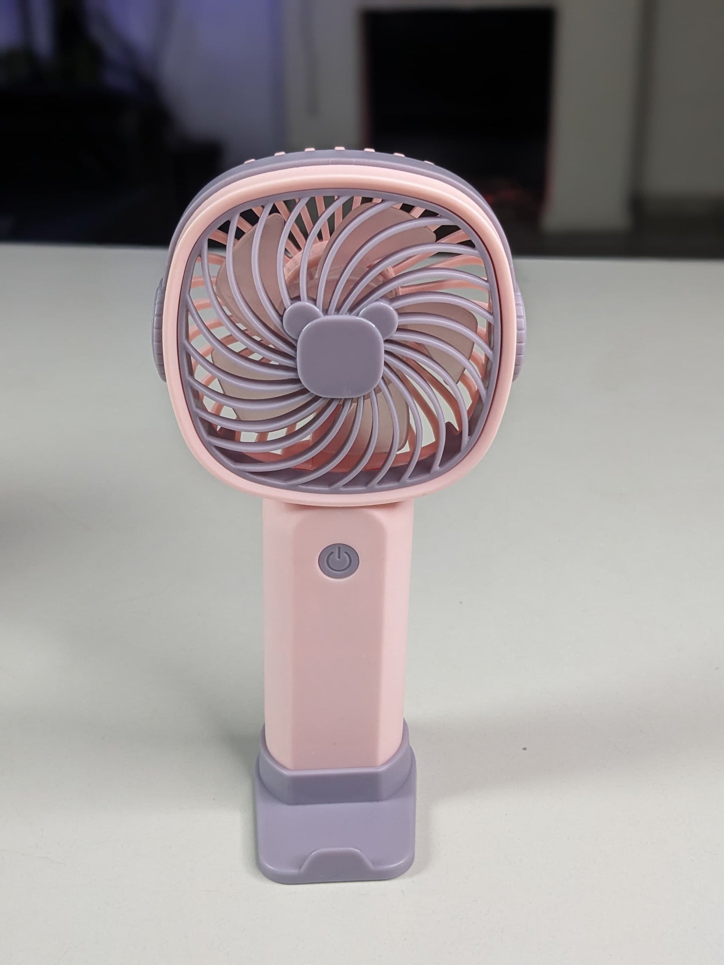 Rechargable hand Fan with Phone holder