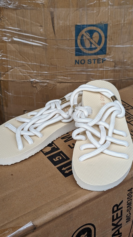 Nude Rice white Hao lulu Sandals  (Size 41)