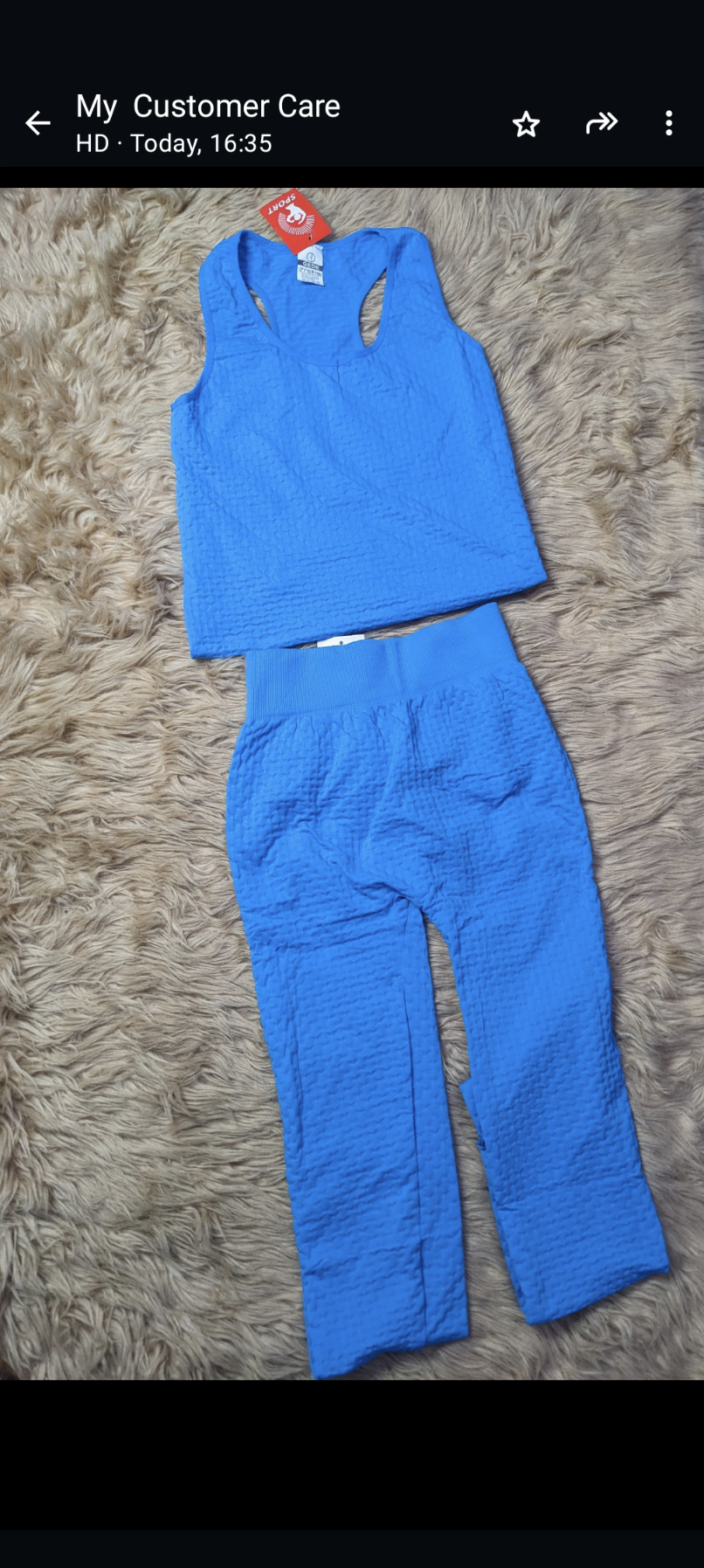 Blue Spandex Top High-Waist pants (one size fit all)
