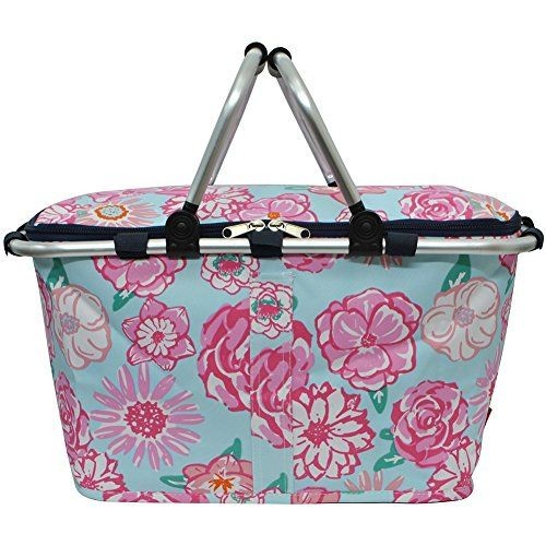 Floral Print  Insulated Picnic Basket-Multi color